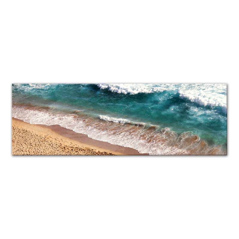" Crashing Waves ", 12" Hx 36" W, Wrapped Canvas