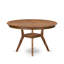 L'ensemble de salle à manger 7 pièces se compose d'une table de salle à manger à piédestal et de 6 chaises Parson en lin brun clair avec capitonnage à boutons - noyer antique-1935099453-1923783437