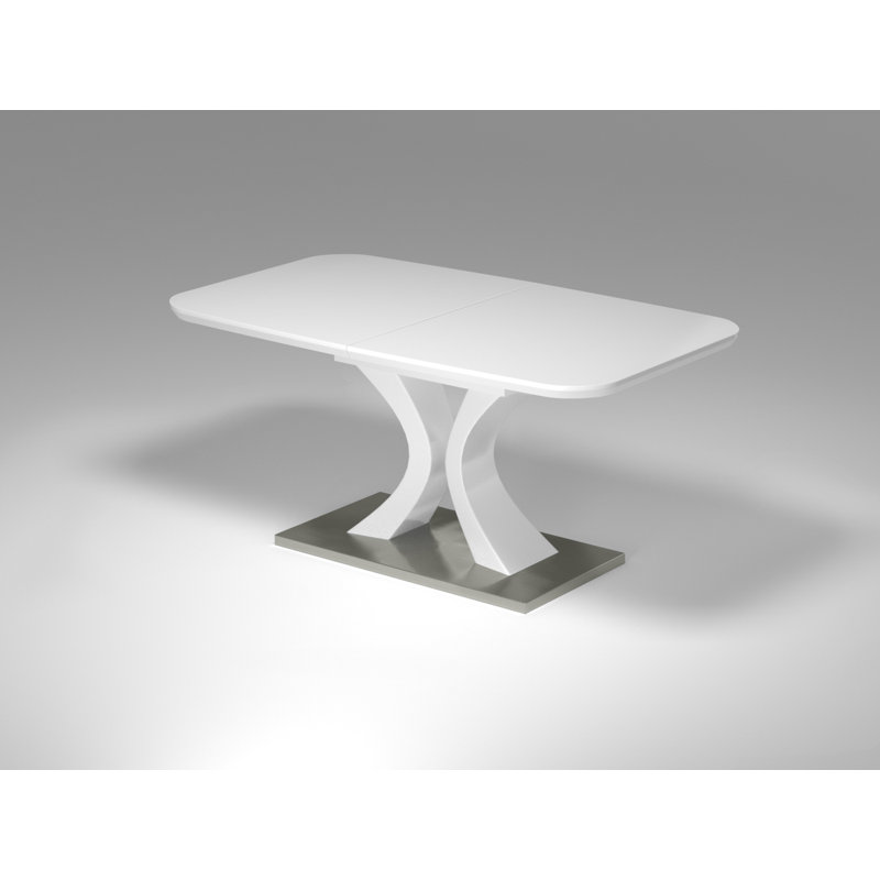 Atthew Extendable Metal Base Dining Table