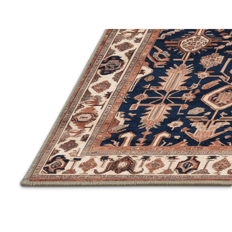 Machine Washable Persian Brown Area Rug, Runner 2' x 4'