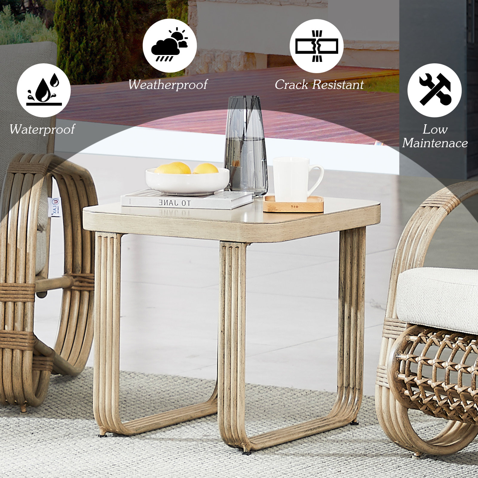 Spy 20'' Aluminum Outdoor Side Table