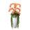 Orchid Arrangement with Cactus in Fiberstone Planter
