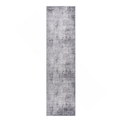 Collection 2X8 Light  Abstract Runner Rug