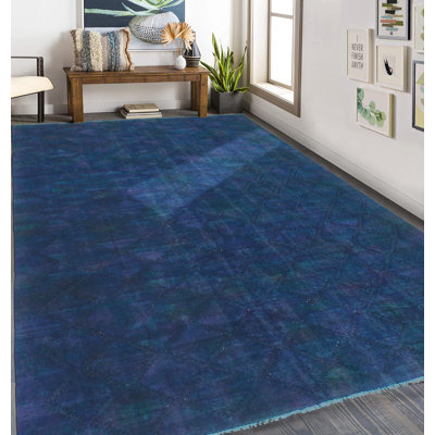 Rainbow Dye Flatweave Bulut Purple Rug