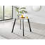 Scandinavian Style Glass and Metal Leg Square Dining Table Set - 4 Modern Velvet Dining Chairs-90844422
