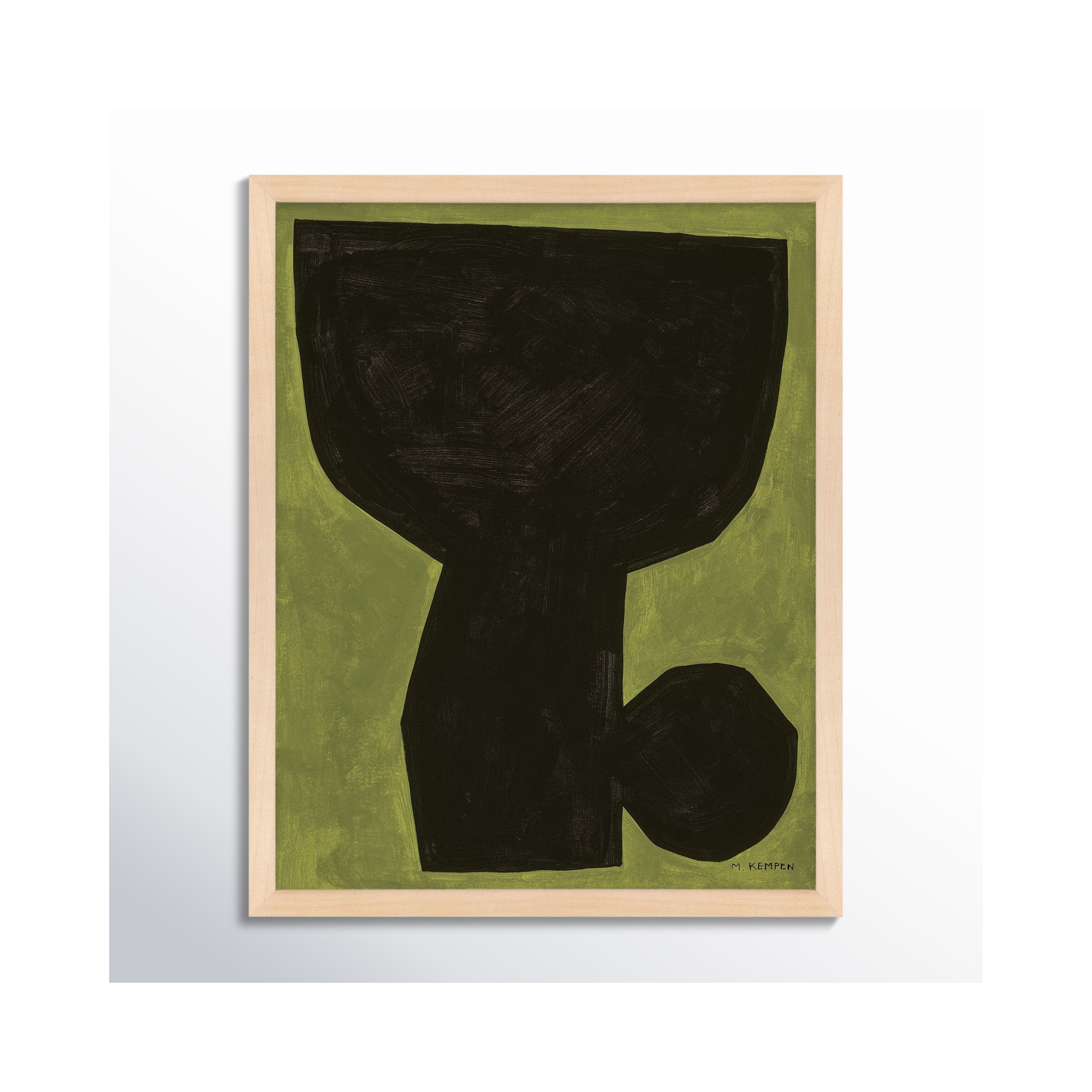 Module On Green 1 by Michael Kempen, Yellow, 20" H x 16" W x 1.25" D