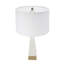 Lampe de table pyramide mince avec abat-jour tambour