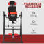 HOMCOM Gravity Inversion Table w/ Safety Belt Adjustable Hand Stand Red