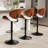Swivel Adjustable Height Bar Stools Pu Leather Counter Stools With Bentwood Back For Bar, Kitchen And Dining Room-344969821-344063398