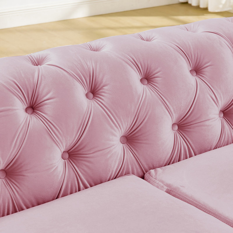 Canapé Chesterfield 62,6 pouces Mid Century Modern