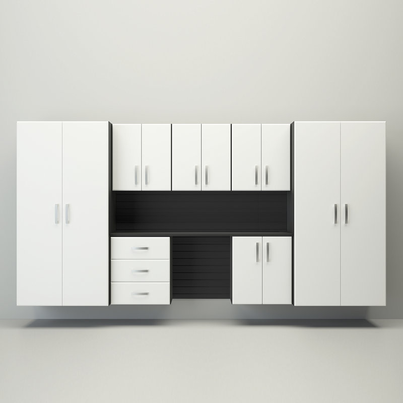 Deluxe 7 Piece Complete Storage System, White/Black