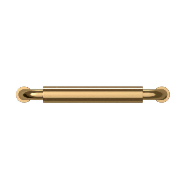 4400 Hollywood Hills Pull, 4" CTC, Non-lacquered Brass