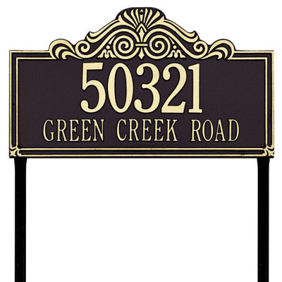Villa Nova 2-Line Lawn Address Sign