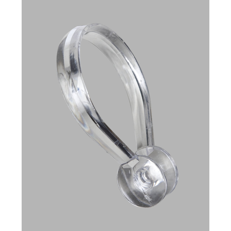 Plastic Shower Curtain Hook, Clear