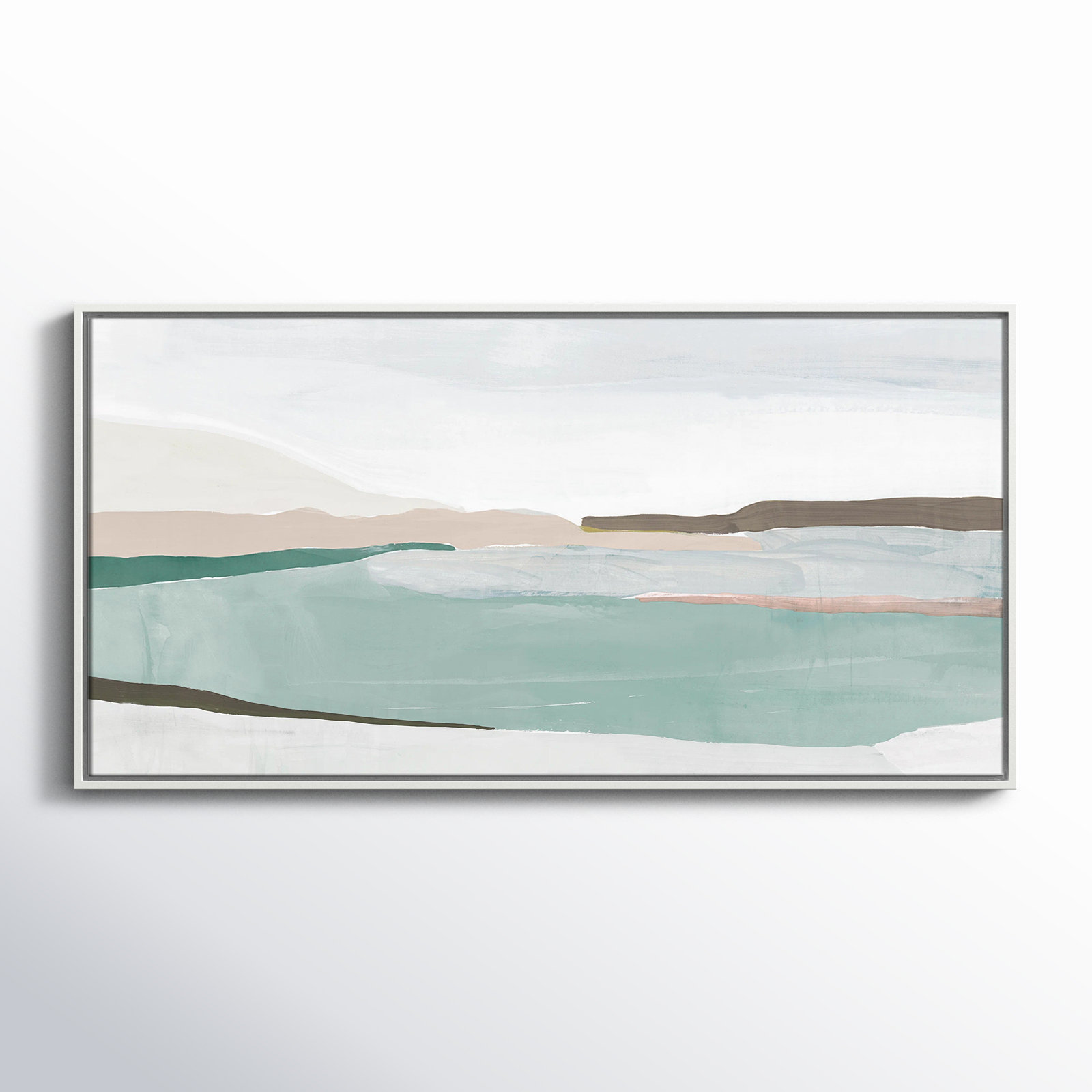 Kerala "Sole of the Land II" Print, 21.5" H x 41.5" W x 2" D, White