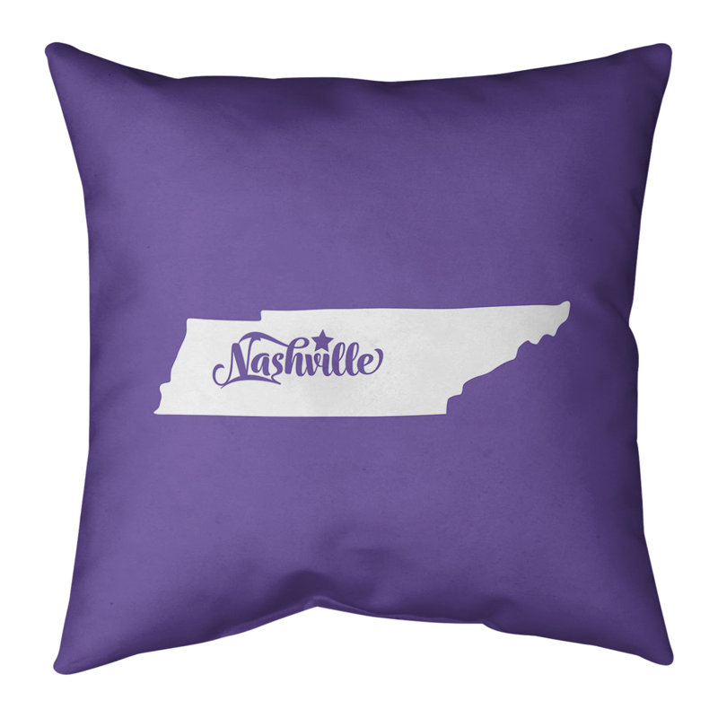Coussin intérieur / extérieur, Nashville, 16 po x 1 po, Mauve