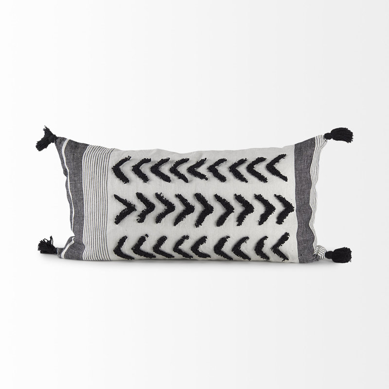 Housse de coussin rectangulaire en lin Kimia