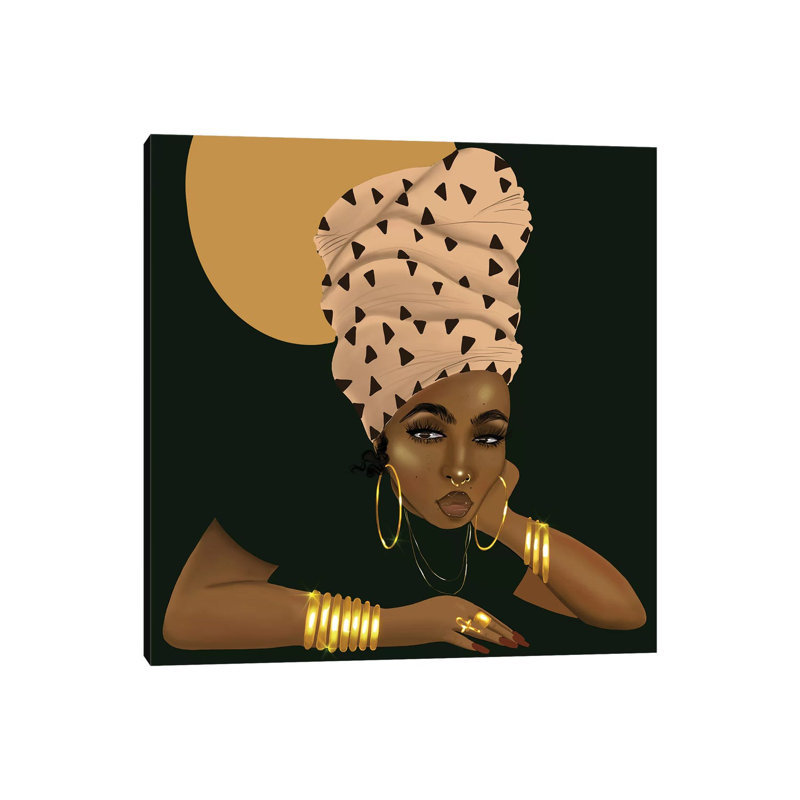 LaShonda And The Headwrap by Zola Arts - Print on Canvas, Wrapped Canvas, 66.04 cm H x 66.04 cm W x 1.91 cm D