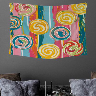 Lollipops Wall Tapestry -  Food Wall Decor