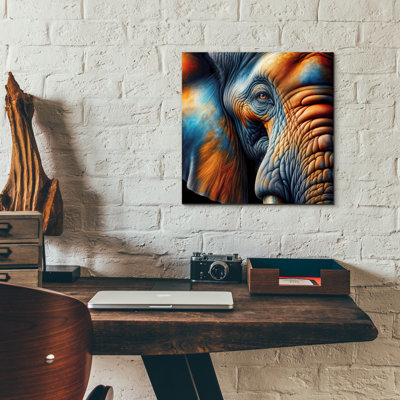  'Artistic Ellephant 8' by Rey Klimt Acrylic Glass Wall Art, 12" x 12"