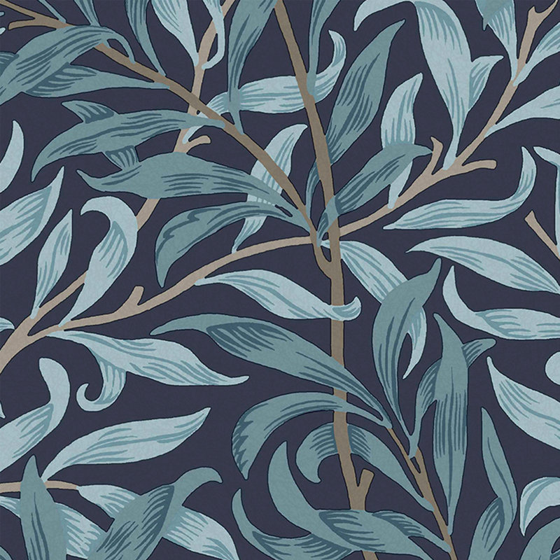 William Morris At Home SS24 Floral Wallpaper Double Roll, Deep Blue