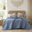 Valerie Blue Boho Floral Reversible 3-Piece King Quilt-116490840-116490842
