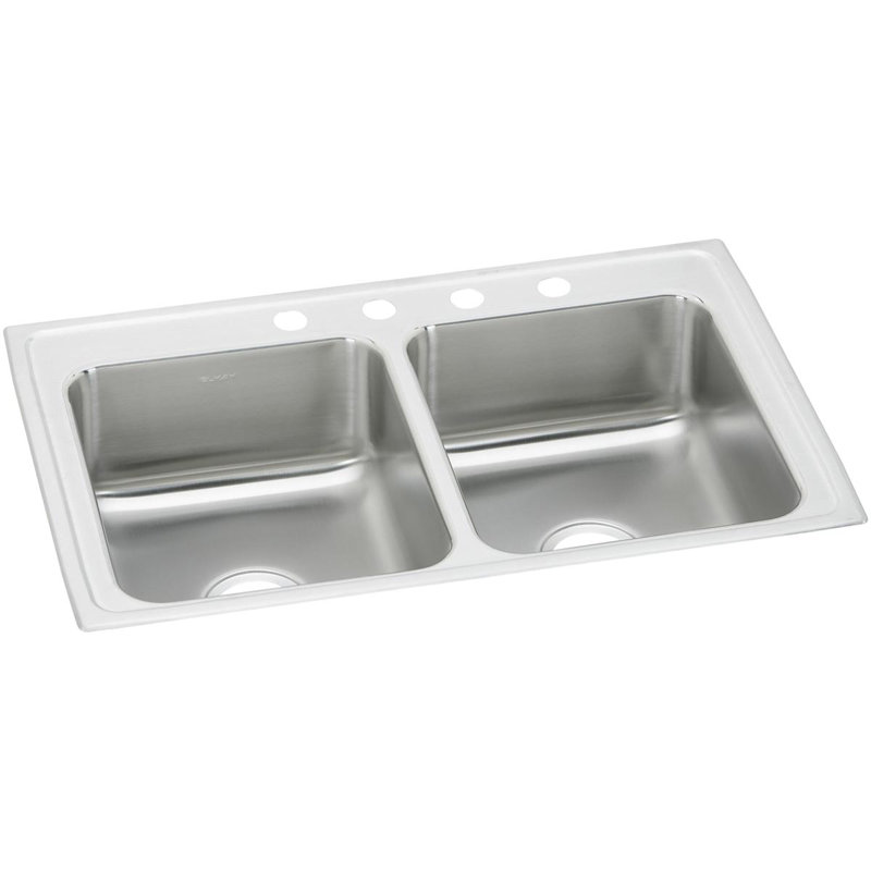 Évier de cuisine à montage sur plan L 33 po x l 22 po Celebrity, 4 trous