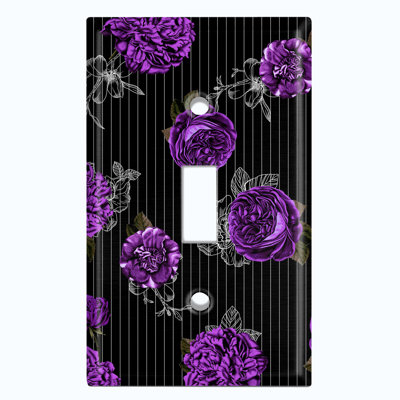 Patterned 1 - Gang Toggle Light Switch Standard Wall Plate
