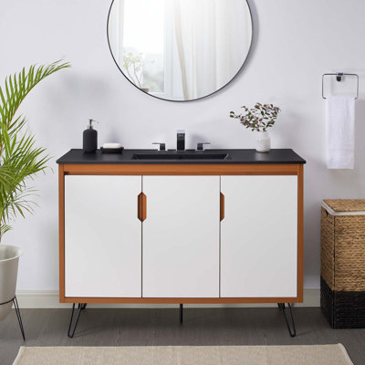 Modway Energize 48"" Bathroom Vanity -  ESTETICA FURNITURE, MDWY EEI-5806-CHE-WHI-BLK