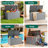 100 Gallon Resin Outdoor Storage Box, Waterproof Lockable Deck Box, All-Weather Patio Storage Container,Grey 