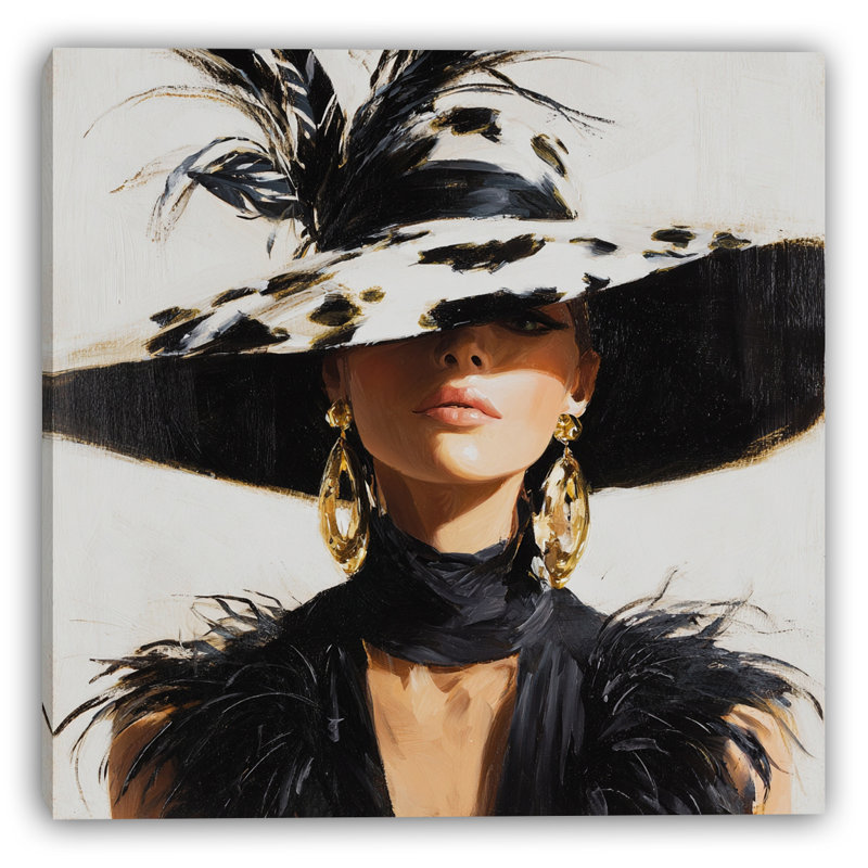 Gilded Brim Wrapped Canvas Wall Art
