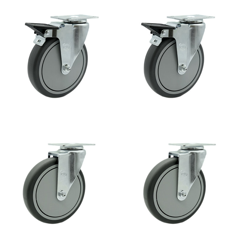 Ensemble de remplacement pour chariot pivotant avec 2 freins Cambro - SCC / CAM-SCC-20S614-TPRB-2-PLB-2