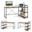 L-Shaped Metal Base Computer Desk
