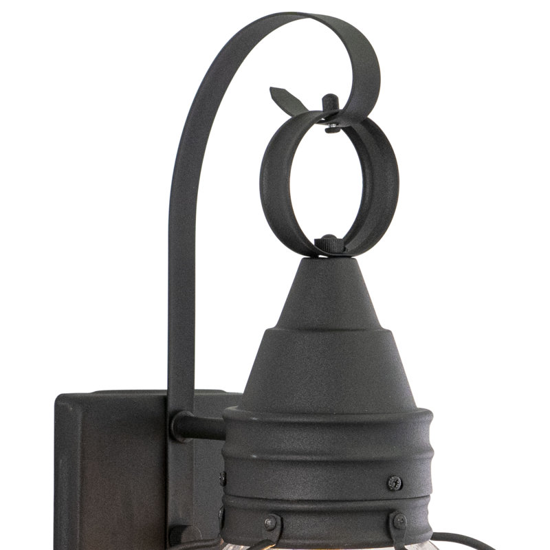 Wellings Steel Wall Light, Textured Black, 13.5" H x 8" W x 8.5" D