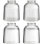 Aspen Creative 23175-60-4, abat-jour de ventilateur de plafond transparent transitionnel, ajusteur 2-1 / 8 po, taille: P 4 po x H 4-3 / 4 po, 4PK