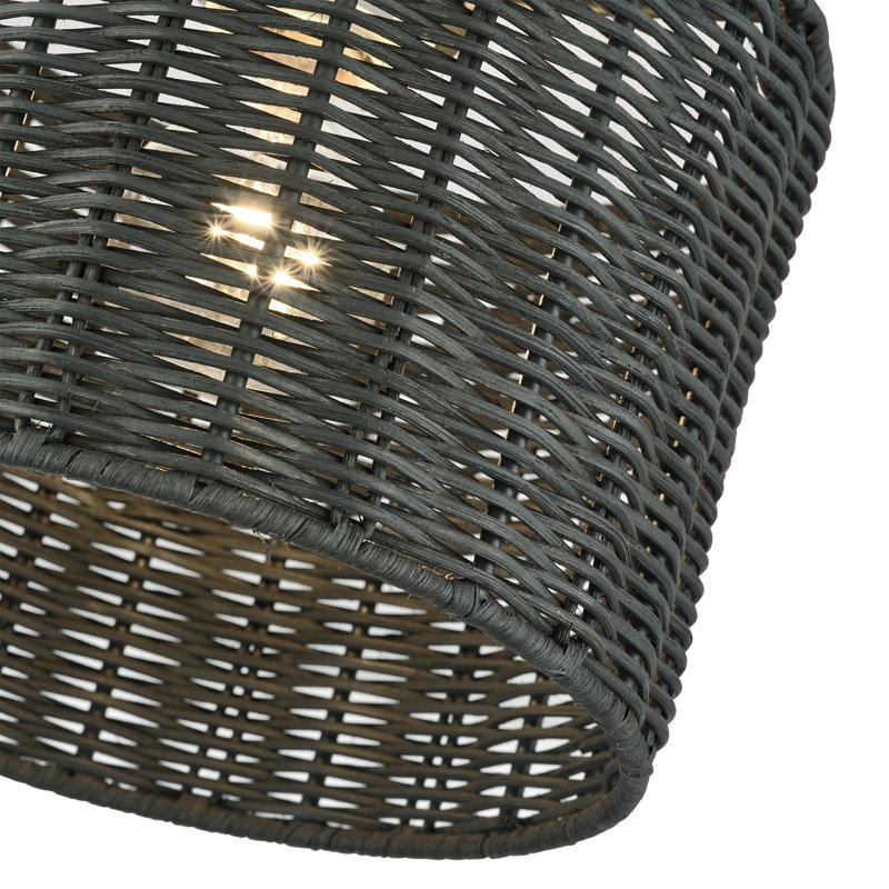 Petit luminaire semi-encastré 1 lumière Arsdale, Gris, Noir mat