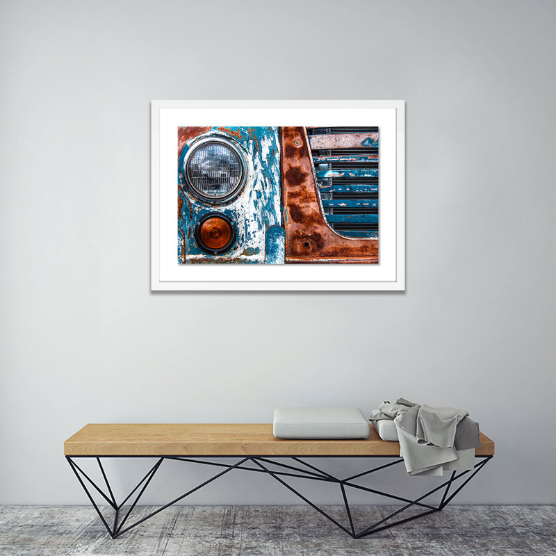 One Headlight I Print by Shawn Thomas, 18" H x 24" W x 1.5" D, White