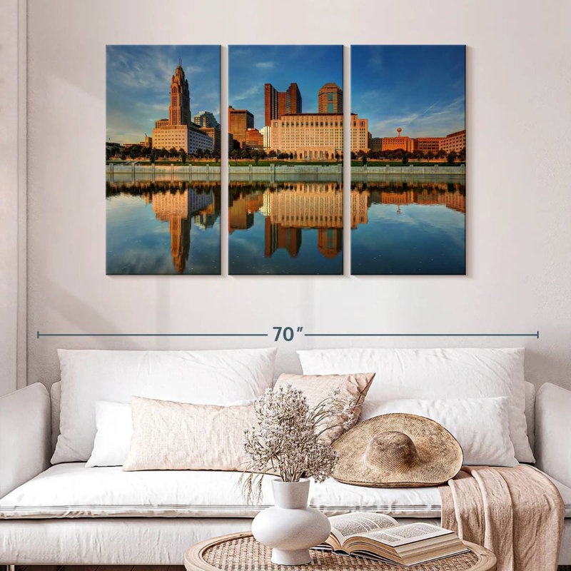Columbus City Ohio, 32" H x 50" W