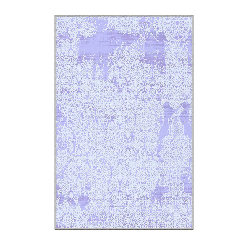 Stylish Hall Carpet 2.6 x 4.9 Feet, 100% Polyester with 8 mm Pile Height | Antibacterial, Non-Slip PVC Felt Dot Underside | Machine Washable, 3D Digital Printing | Perfect for Home Entryways & Living Spaces