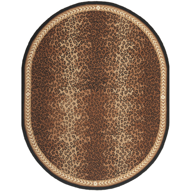 Tapis en laine crocheté à la main Altman, Ovale 3 pi x 5 pi
