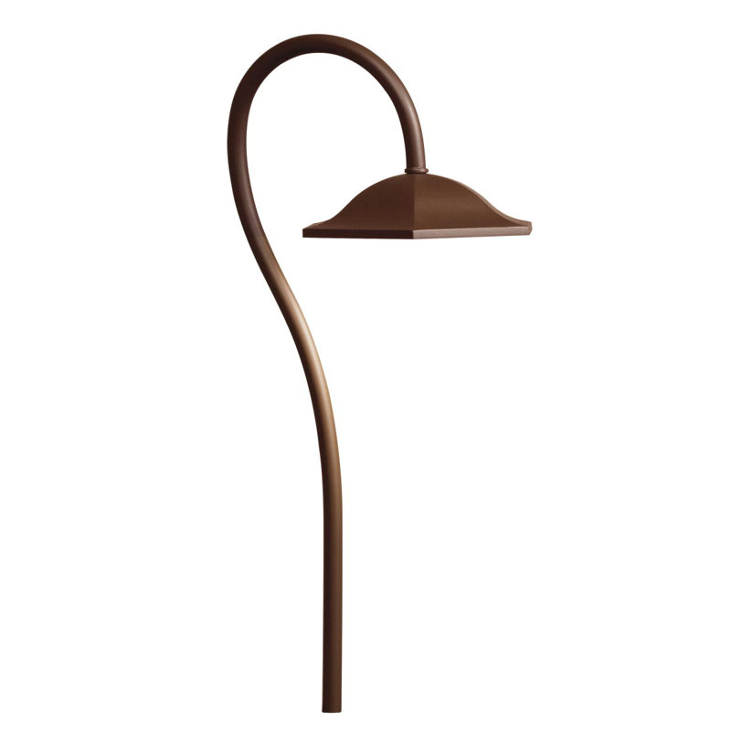 Burnestine Bronze Low Voltage Integrated LED Metal Pathway Light, Textured Architectural Bronze, 2700K