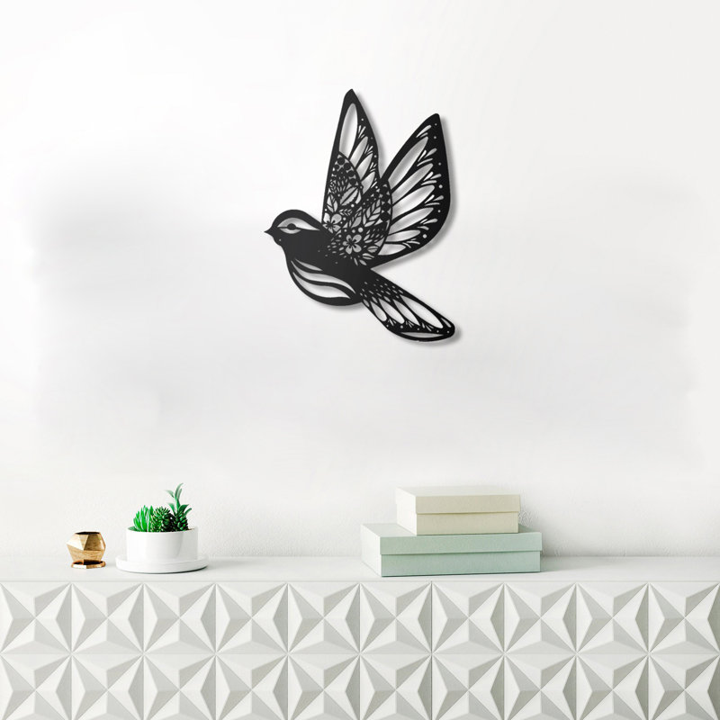 Elegant Decorative Metal Wall Accessory, Black, 19.7 x 25.6 inches | 100% Metal, Thickness: 0.08 inches | Easy Wall Hanging Design | Perfect for Modern Home Decor & Unique Art Displays