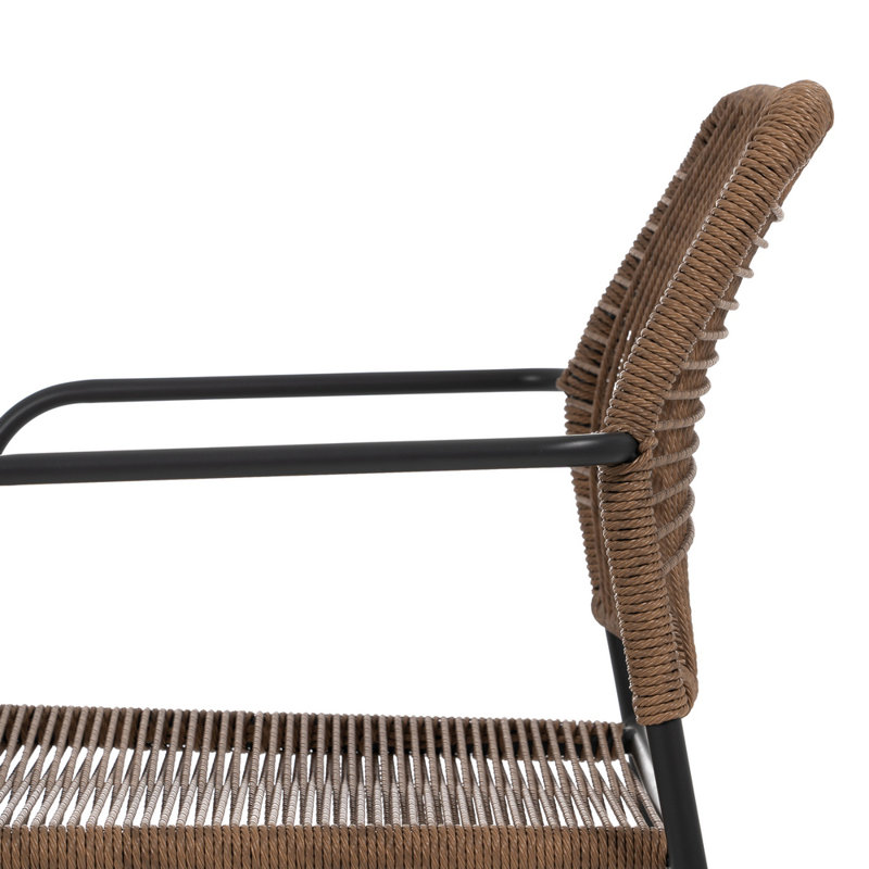 Alyk 44cm H Stacking Armchair, Brown/Black