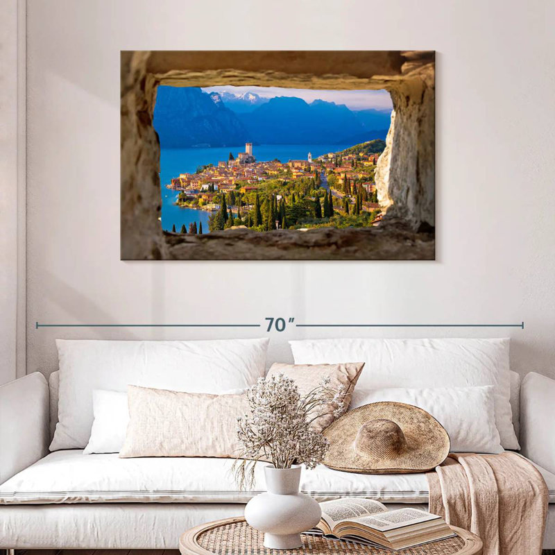 Ravi vue de Malcesine, H 30 po x l 45 po