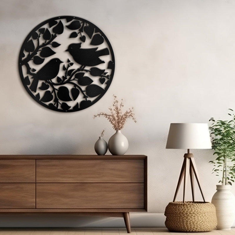 Wall Decor Metal, Black, 30" H x 30" W x 0.05" D