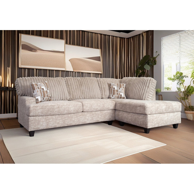 Canapé modulaire en L avec chaise longue Diodorus, Parchemin galactique