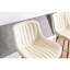 De 2 tabourets de bar de 30 po, tabouret de comptoir en velours crème, pieds dorés, repose-pieds, chaise conventionnelle rembourrée de mousse