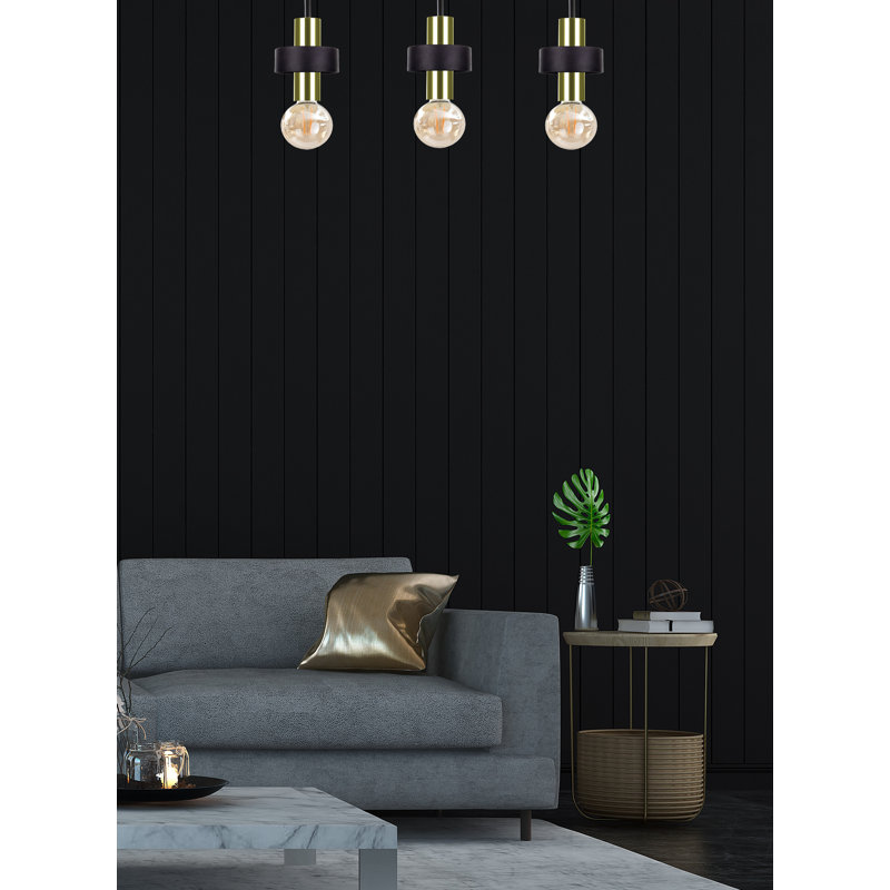 Berndien Semi Flush Mount, Black/Green