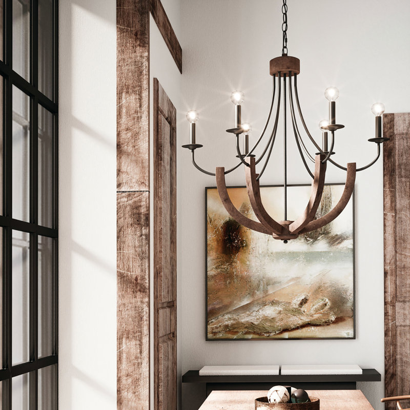 Tybee 6 - Light Dimmable Empire Chandelier