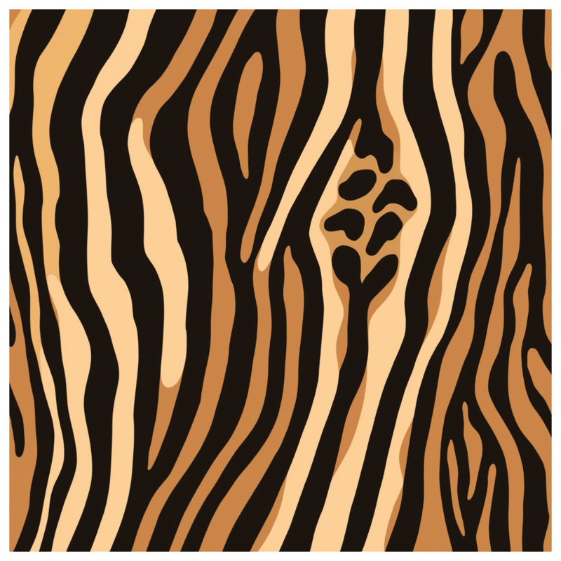 Tapis de bain à motif zébré, L 24 po x L 17 po